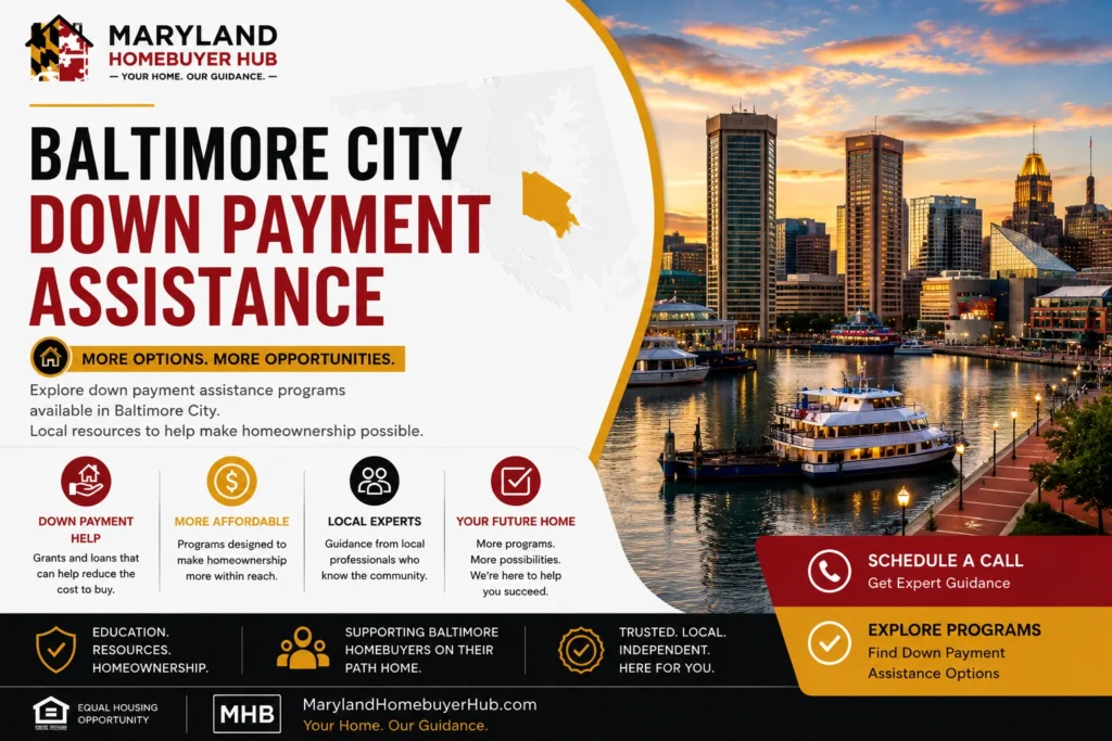 Baltimore City homebuyers exploring down payment assistance programs