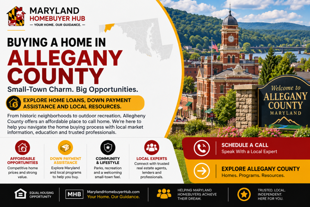 Buying a home in Allegany County, Maryland – home loans, down payment assistance and local homebuyer resources